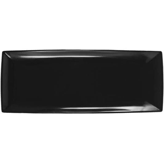 Classic Rectangular Melamine Black Tray 410mm x 200mm - Pack Of 12