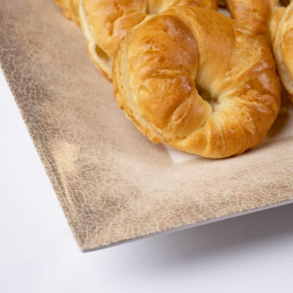 Jazz Square Melamine Plates 355mm (14") with Crackle Finished Border