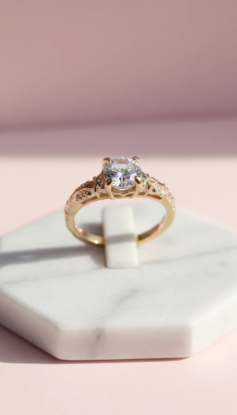 Crystal Ring Gold Box set of 12