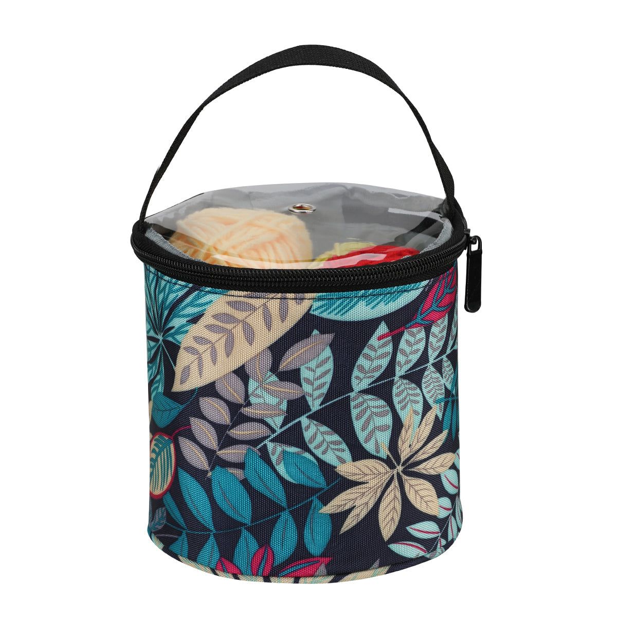 Crochet Thread Storage Bag Printed Yarn Holder Knitting Wool Storage Barrel Knit