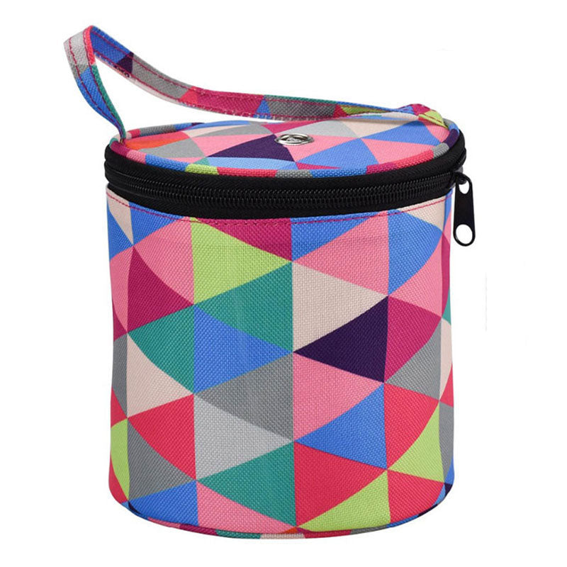 Crochet Thread Storage Bag Printed Yarn Holder Knitting Wool Storage Barrel Knit