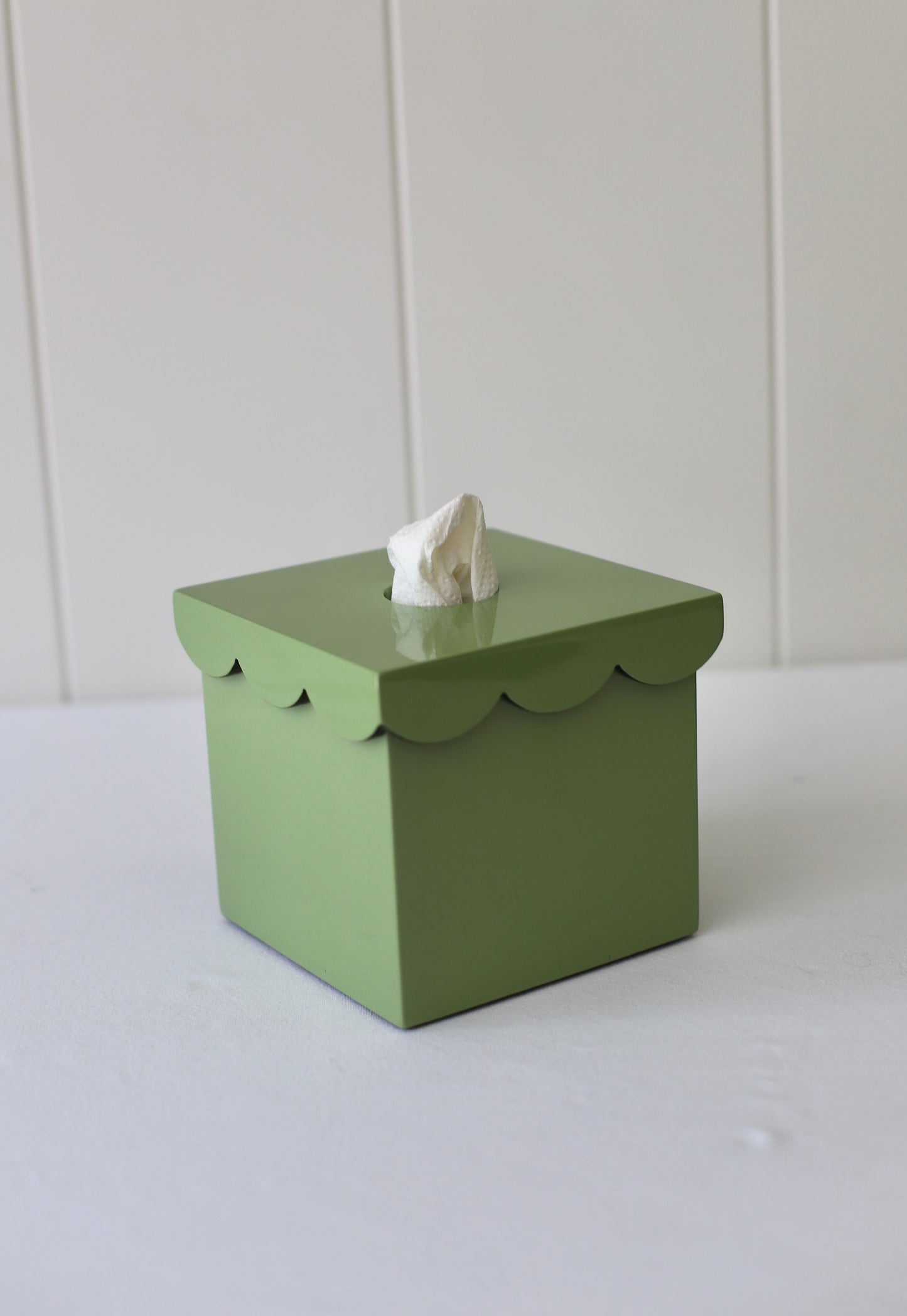 The Isabella Tissue Box in Green