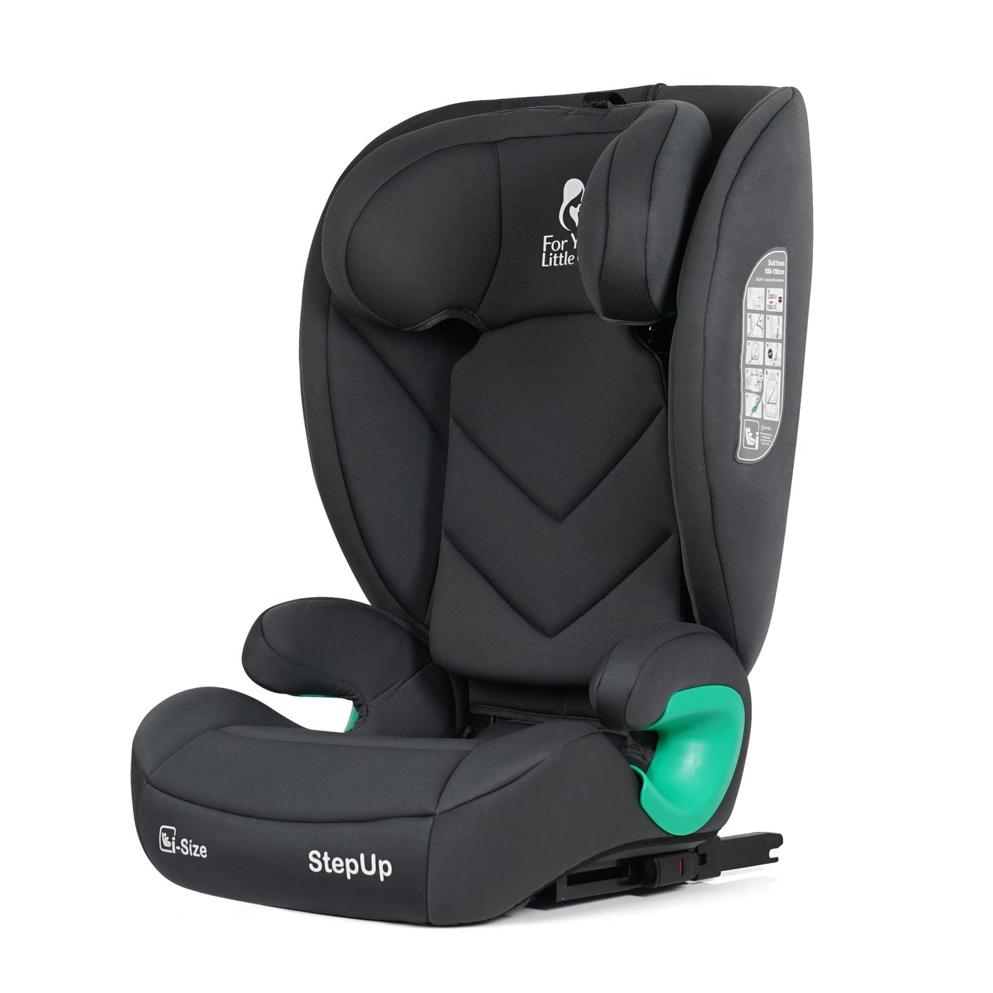 For Your Little One Stepup I-Size Isofix 2/3 Car Seat Booster Seat - Slate Mist (4-12 Years)