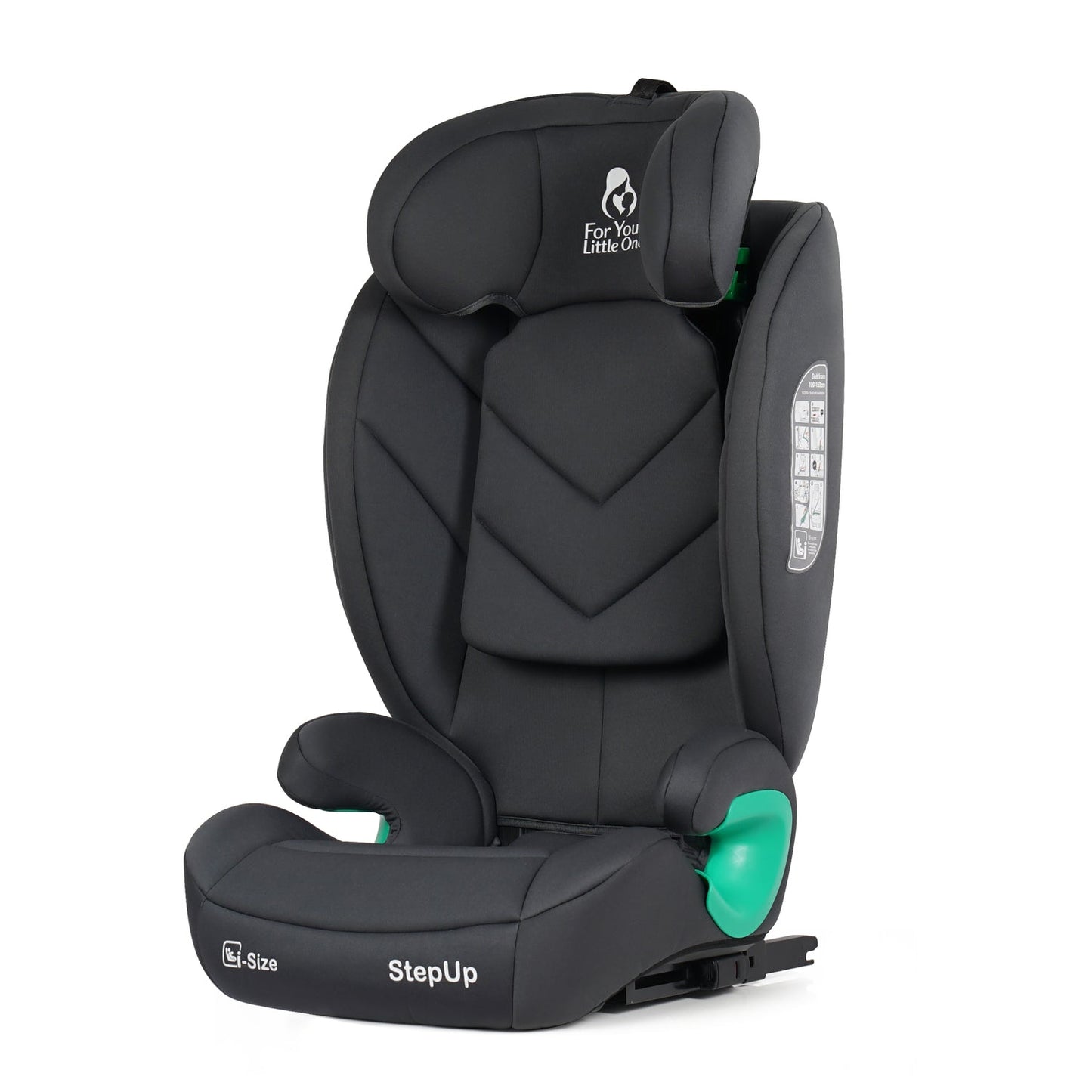 For Your Little One Stepup I-Size Isofix 2/3 Car Seat Booster Seat - Slate Mist (4-12 Years)