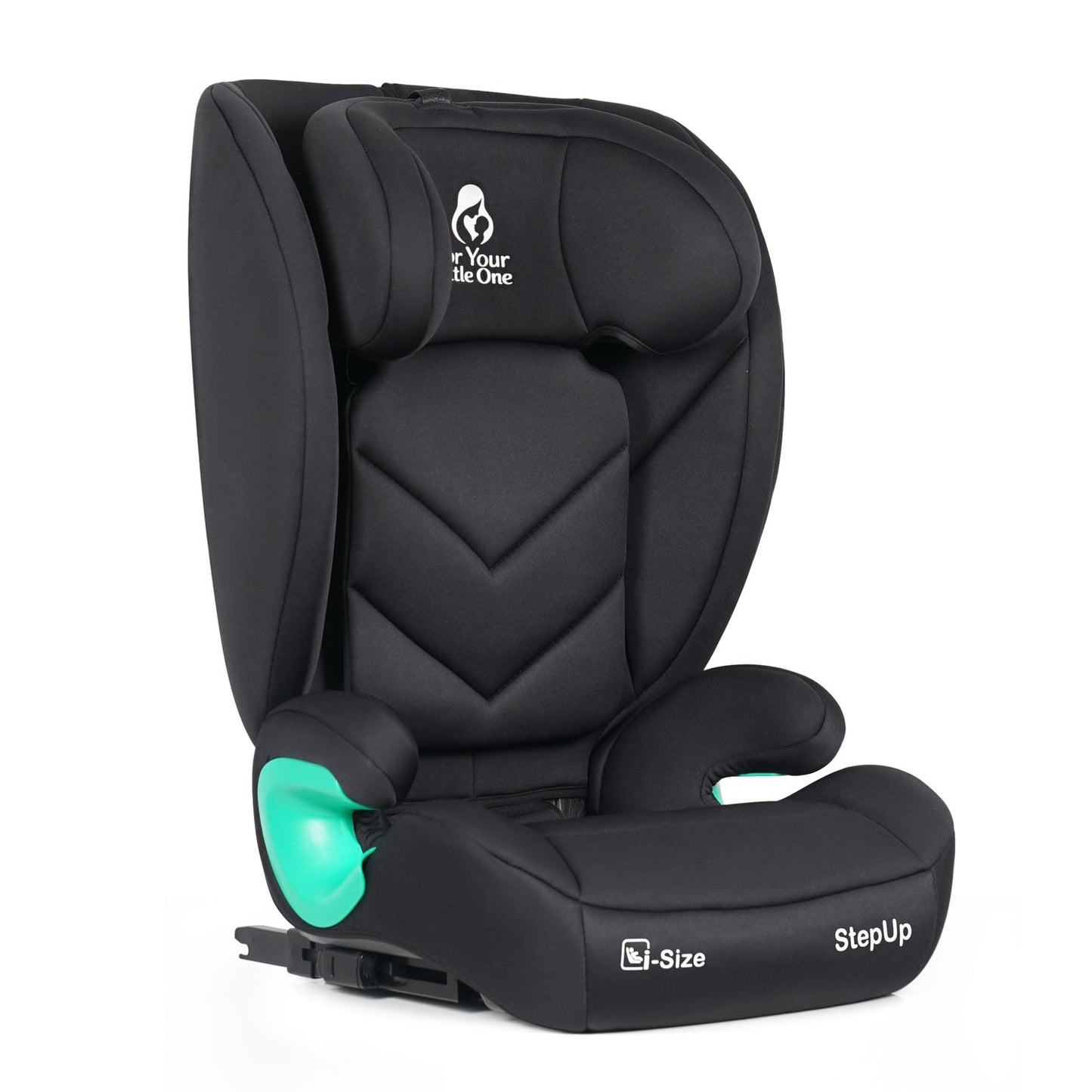 For Your Little One Stepup I-Size Isofix 2/3 Car Seat Booster Seat - Midnight Black (4-12 Years)