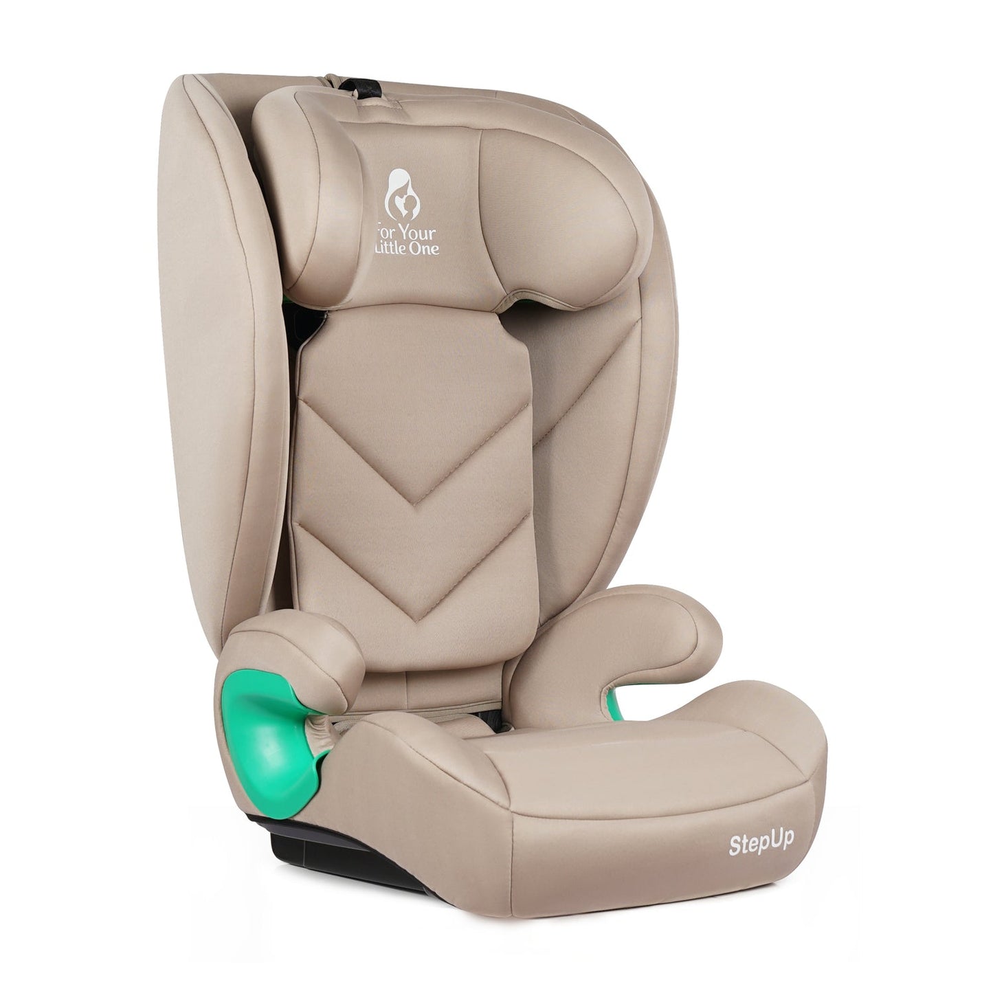 For Your Little One Stepup I-Size Belted 2/3 Car Seat Booster Seat - Latte Beige (4-12 Years)