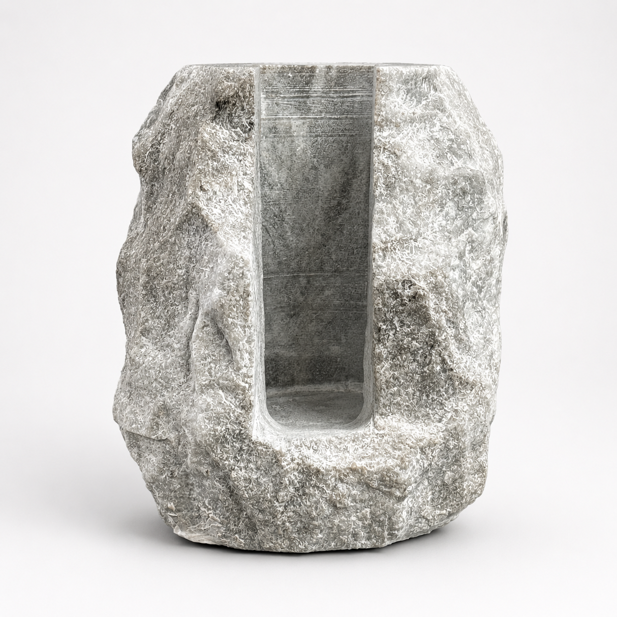 Solid Marble Wine Bottle Holder | Handcrafted Stone Wine Cooler
