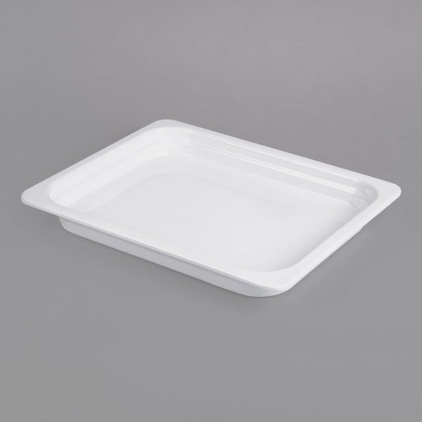 GN 1/2 White Melamine Gastronorm Pan 40mm Deep