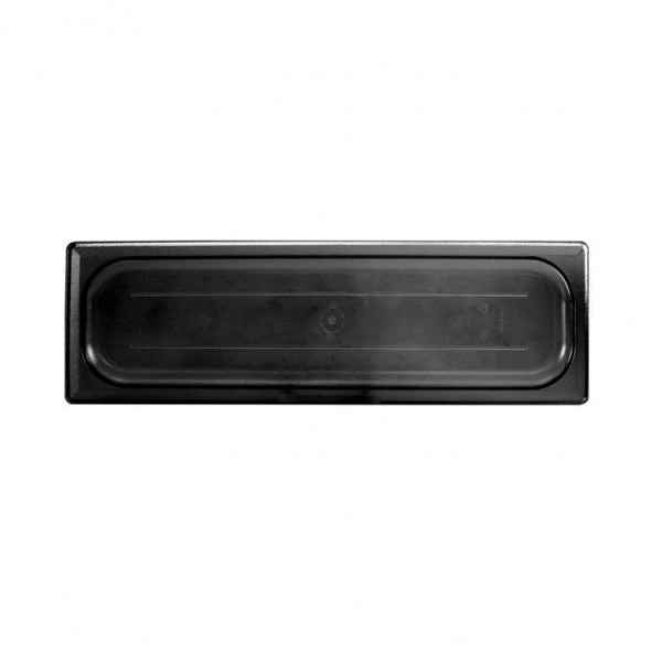 GN 2/4 Half Size Long Polycarbonate Black Food Pan Lid