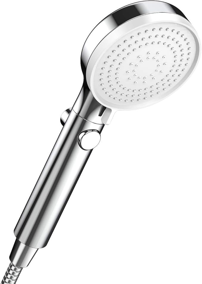 High Pressure Shower Head 5 Modes Chrome Handset with Hose Bathroom Accessories