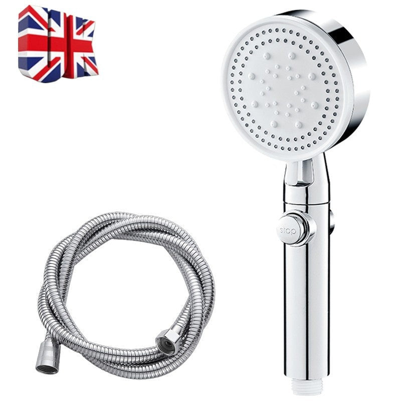 High Pressure Shower Head 5 Modes Chrome Handset with Hose Bathroom Accessories