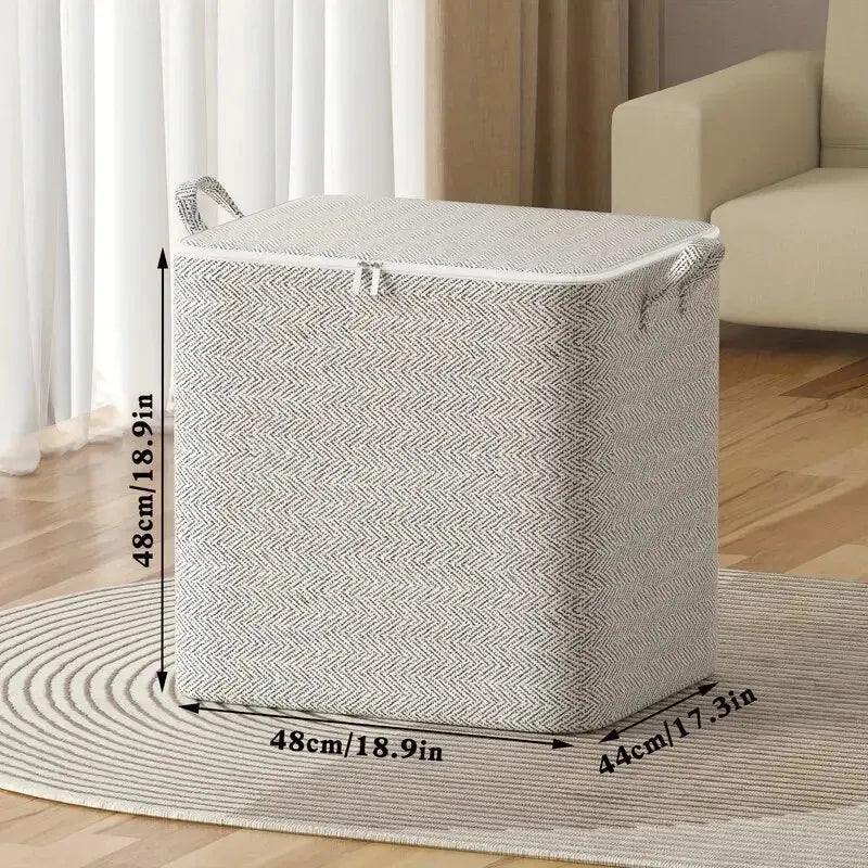 Home Grey Large Capacity Storage Bag – Non-Woven Fabric Wardrobe Home Organiser