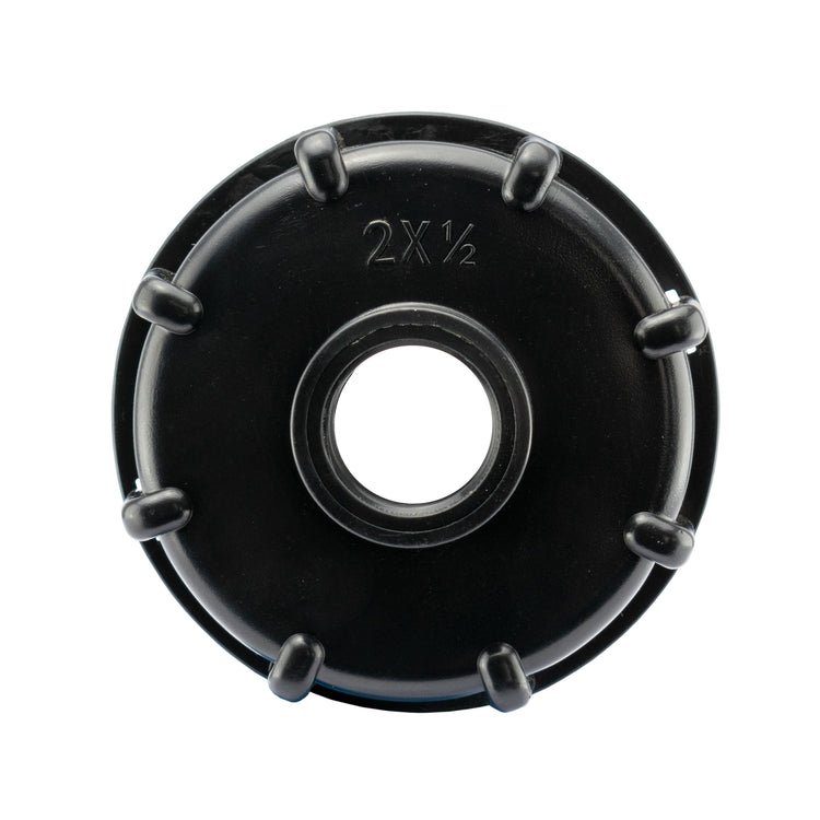 IBC S60x6 M-F Extender Swivel with S60x6 Cap and ½” Barb Lever Tap