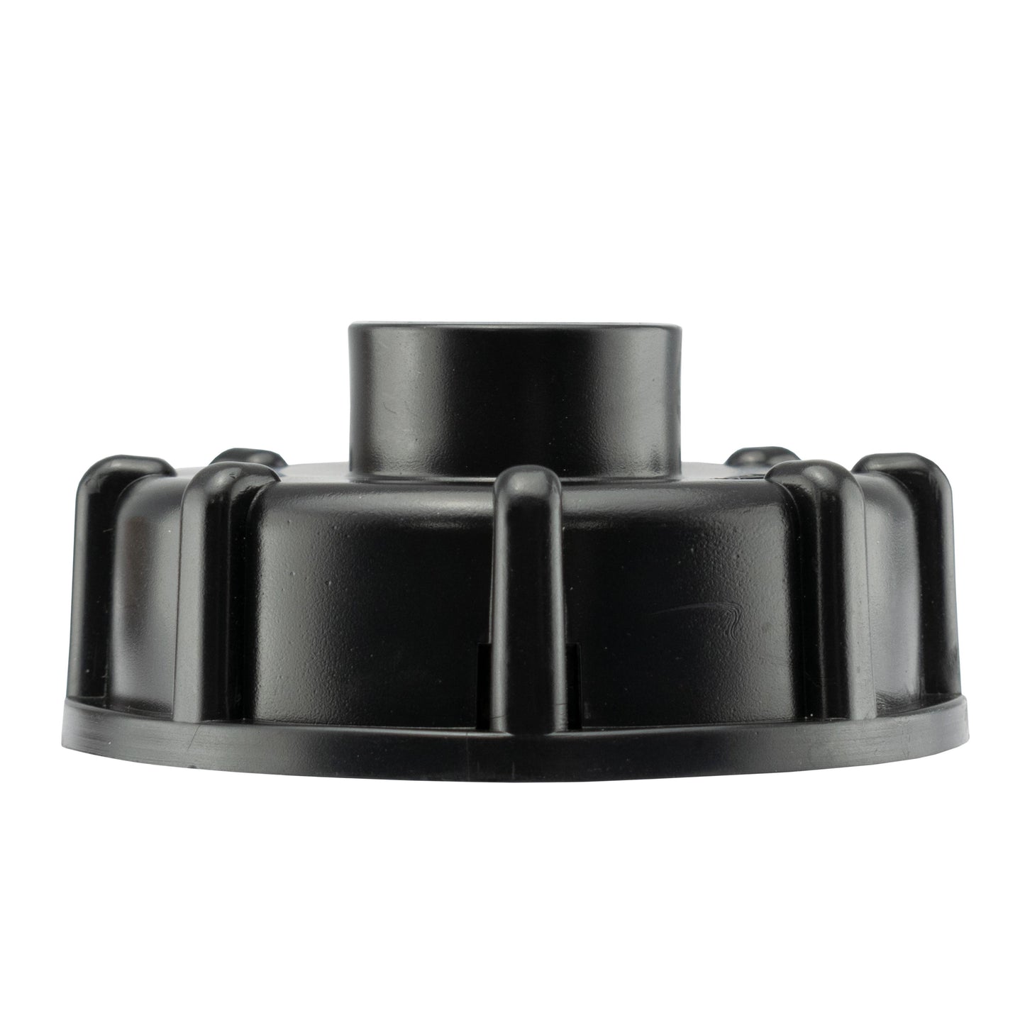 IBC S60x6 M-F Extender Swivel with S60x6 Cap and ½” Barb Lever Tap