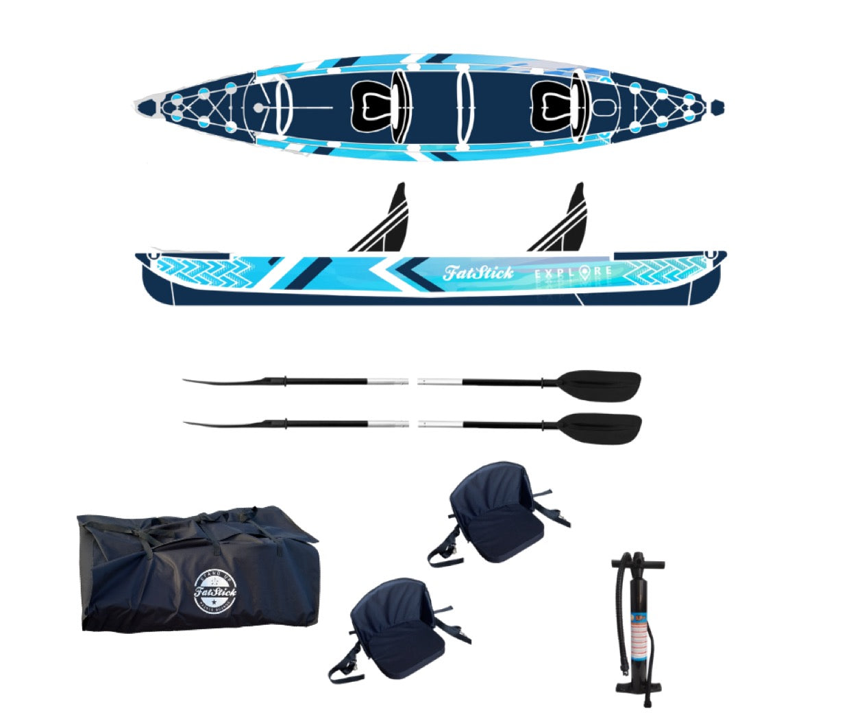 IN STOCK: Inflatable 1 & 2 Person Drop Stitch Kayak Package | Canoe | iKayak