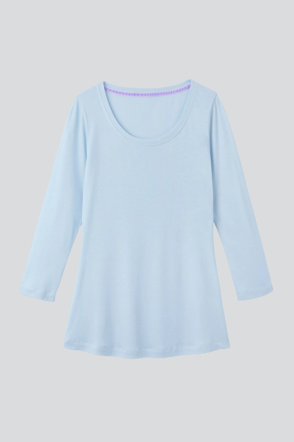 3/4 Sleeve Scoop Neck Cotton Modal T-Shirt