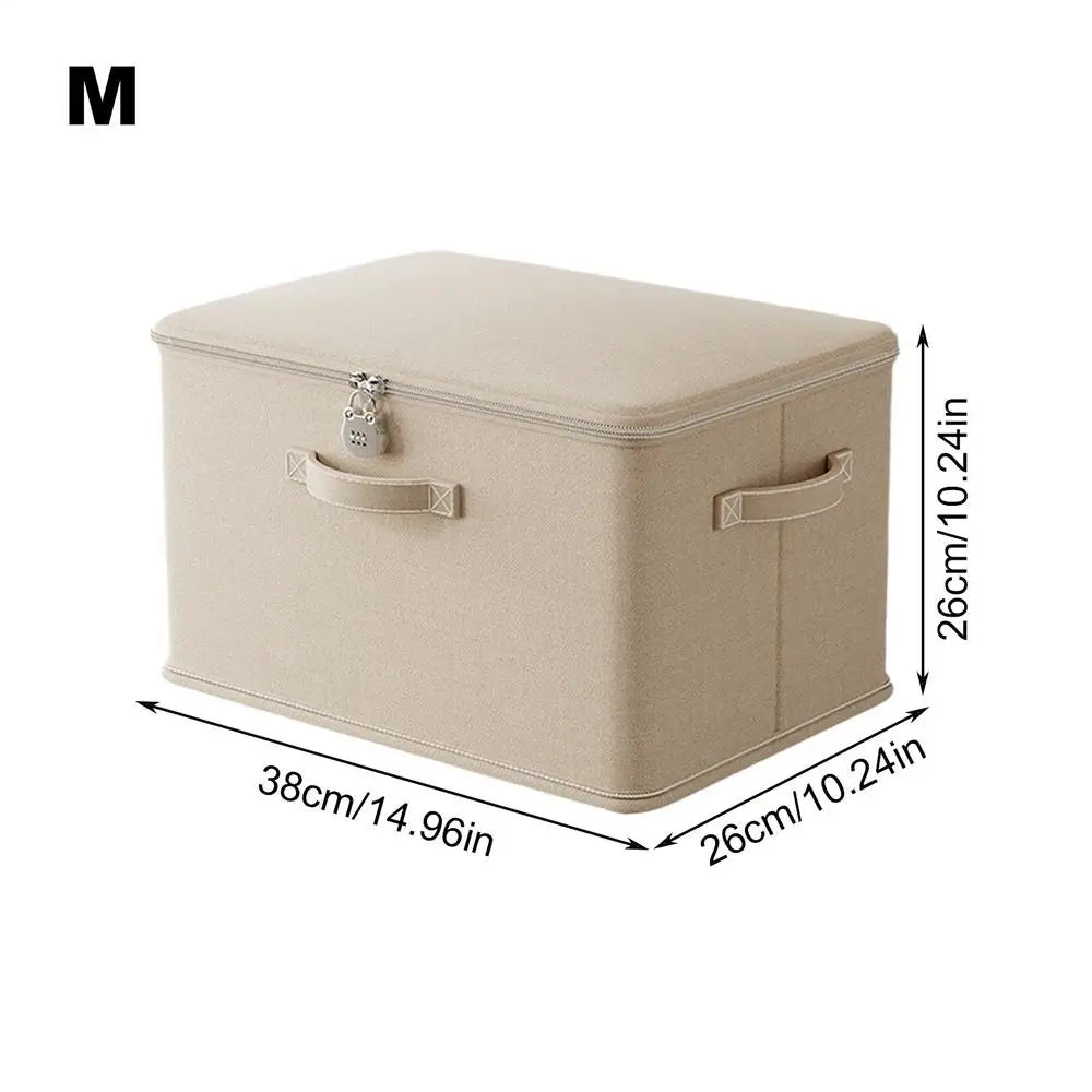 Lockable Storage Box Stackable Container with Handle - Home Clothes Organisation