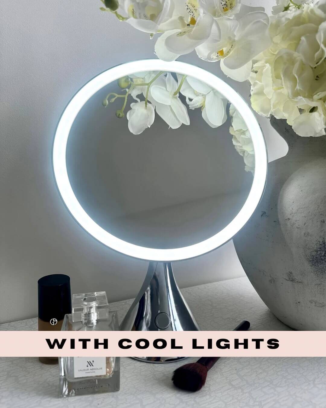 LumiGlam Pro Cosmetic Vanity Mirror in Chrome