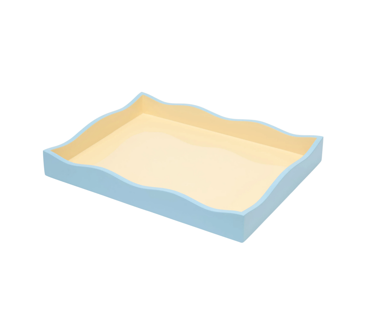 Allegra Wiggle Tray in Blue and Cream