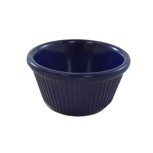 Fluted Melamine Cobalt Blue Ramekin 60ml - Pack Of 12