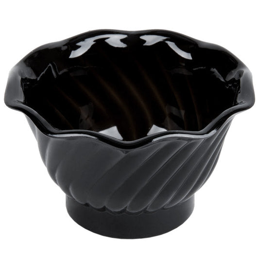 Plastic Dessert Dish Black 5oz - Dozen