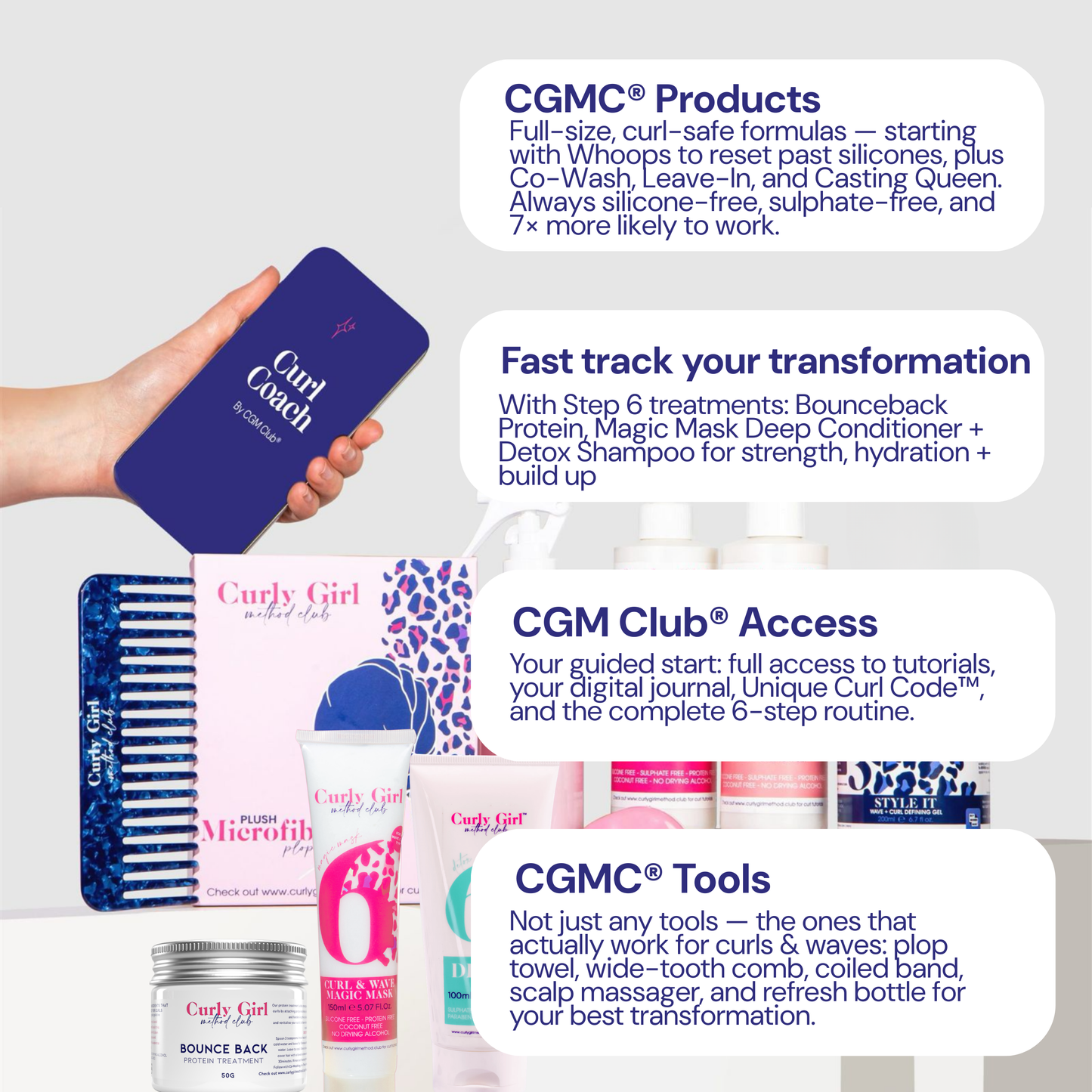 Wavy + Curly Girl Method Starter Kit + Treatments