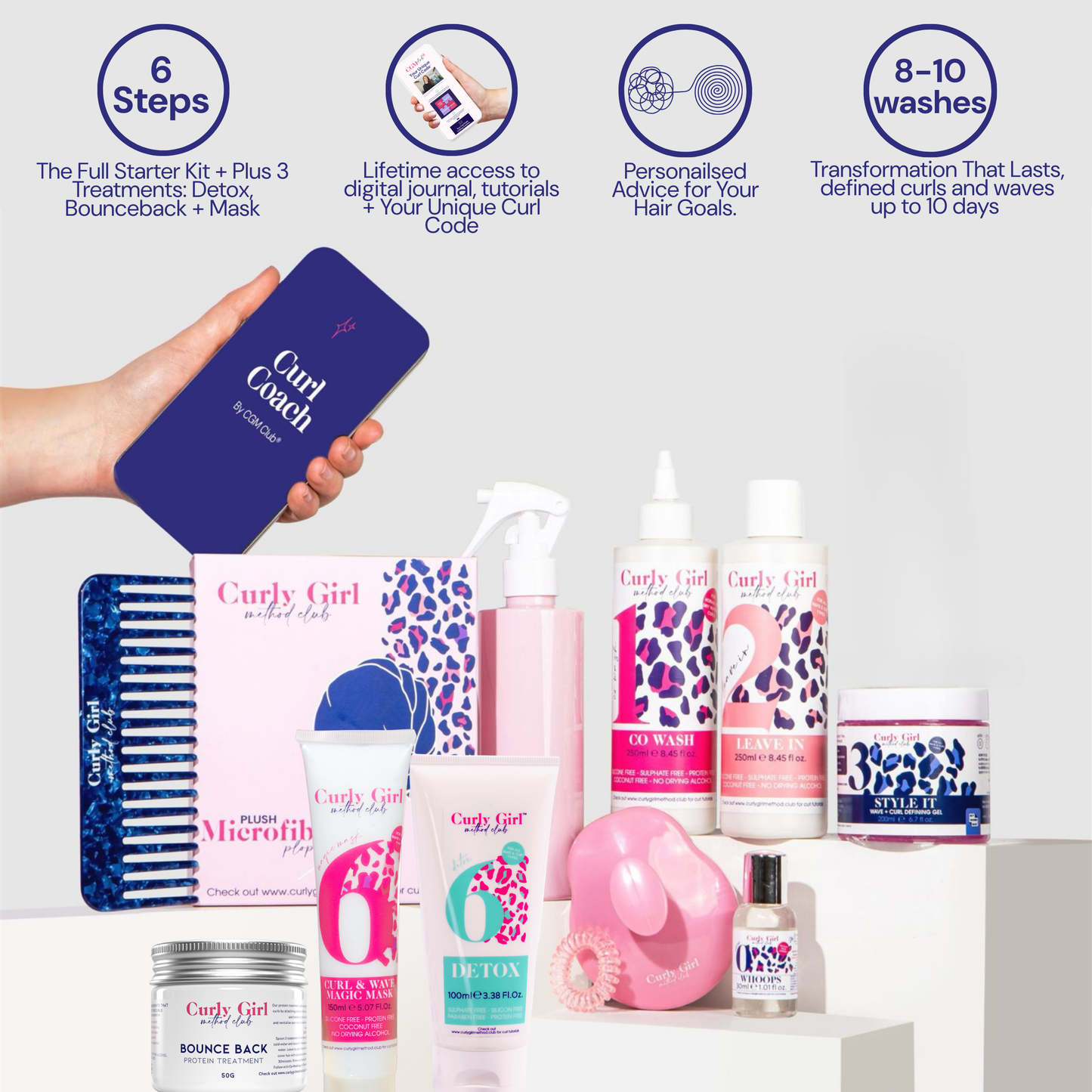 Wavy + Curly Girl Method Starter Kit + Treatments