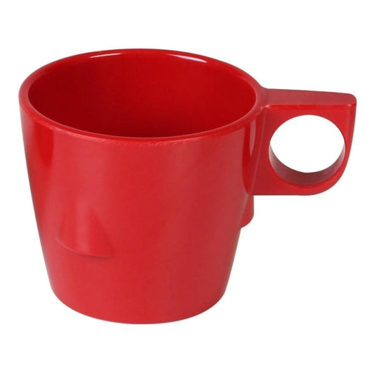 Stackable Pure Red Melamine Cup - Pack Of 12