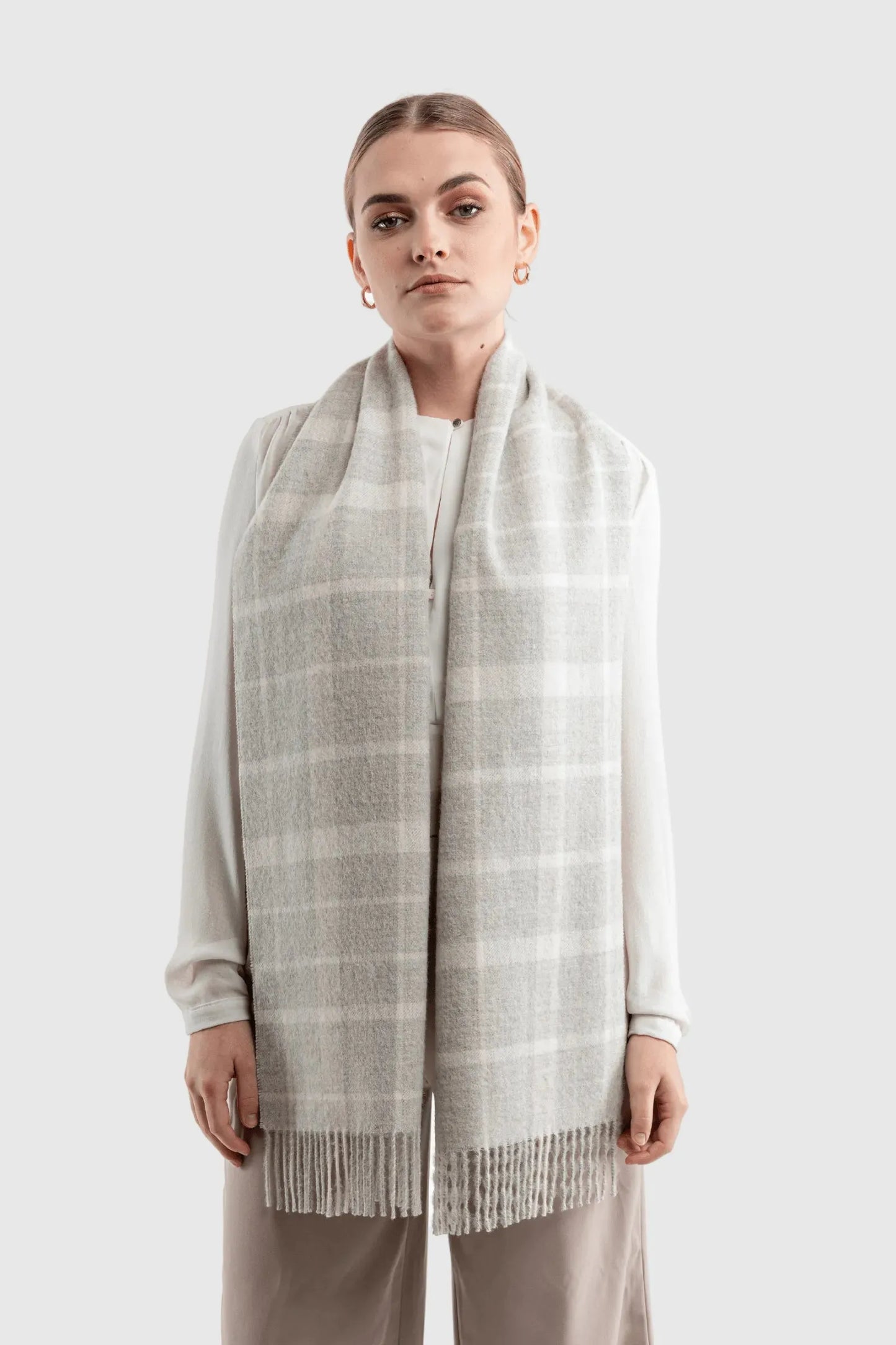 Alpaca Plaid Scarf