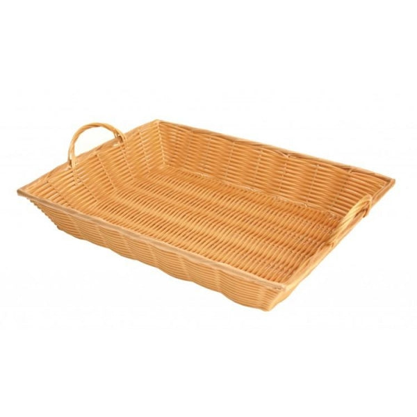 Plastic Woven Basket with Handles