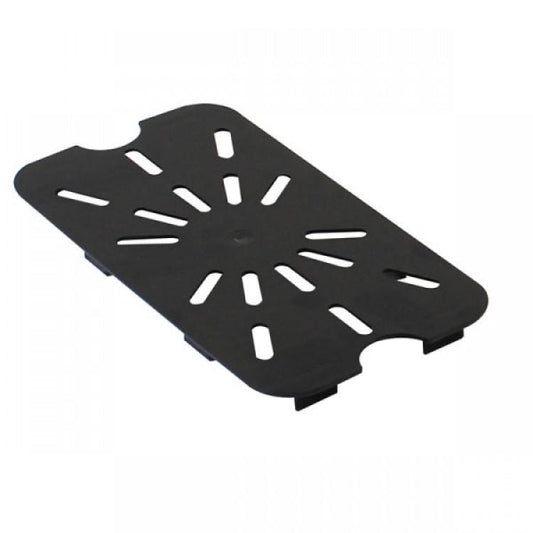 GN 1/4 Polycarbonate Gastronorm Drain Shelf Black