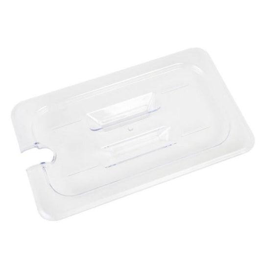 GN 1/4 Polycarbonate Gastronorm Notched Lid Clear