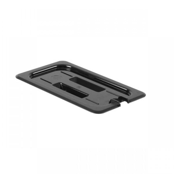 GN 1/4 Polycarbonate Gastronorm Notched Lid Black