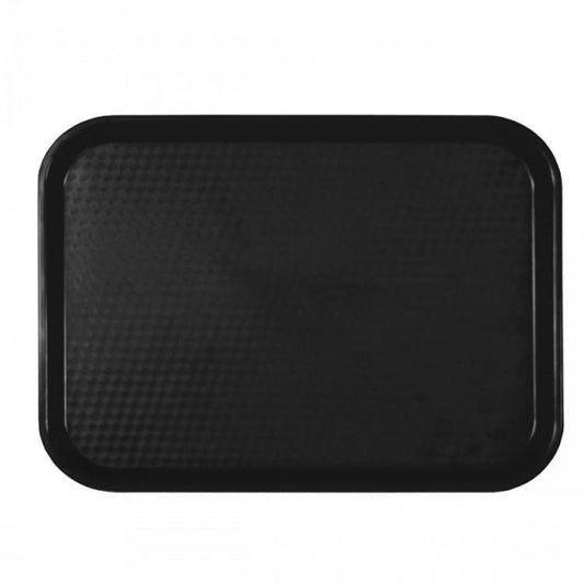 Rectangular Fast Food Serving Tray Black Small - 345mm x 265mm (10 ½in x 13in)