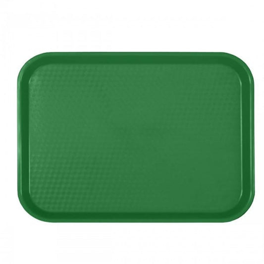 Rectangular Fast Food Serving Trays Green Large - 450mm x 355mm (14in x 17 ¾in)