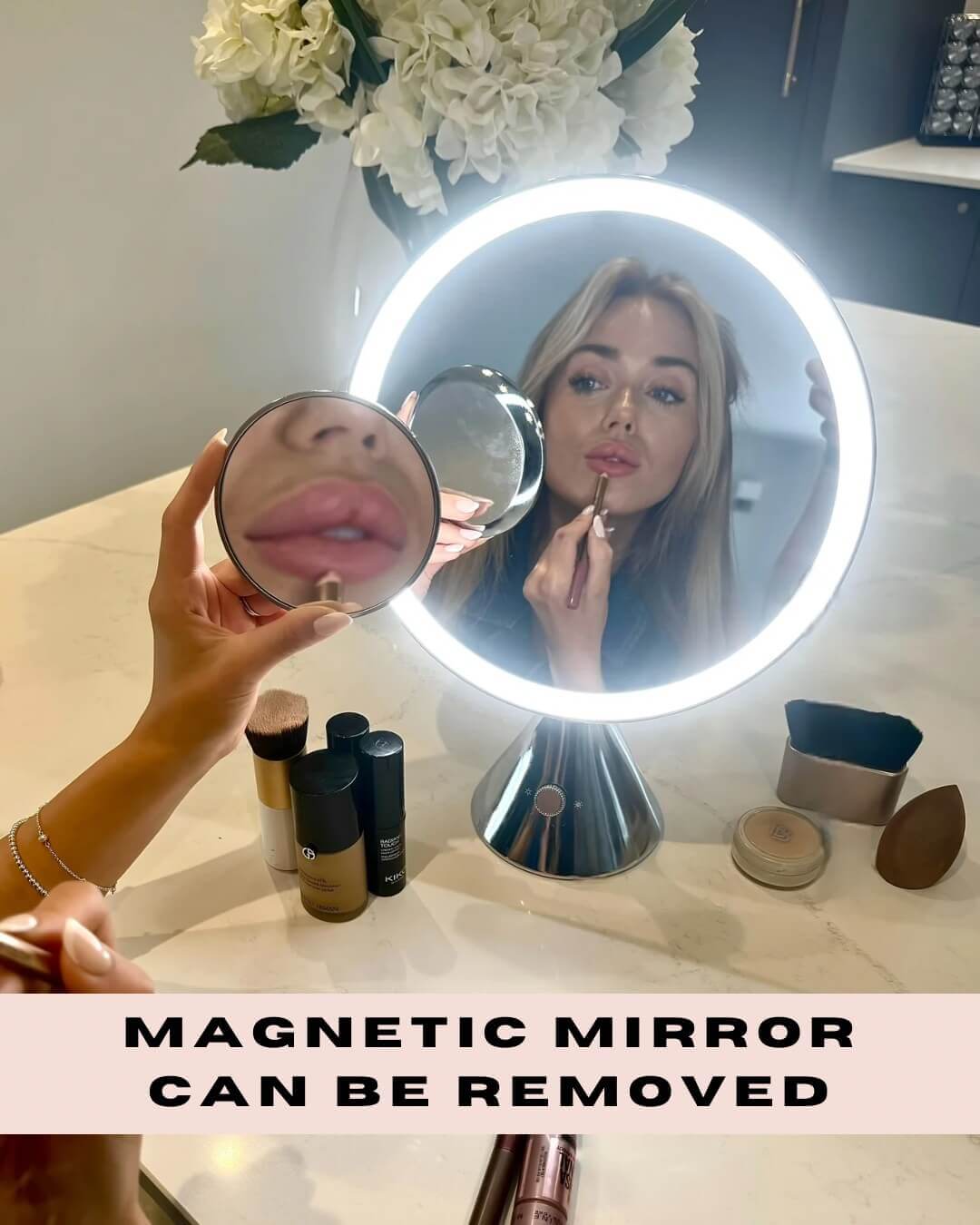 LumiGlam Pro Cosmetic Vanity Mirror in Chrome