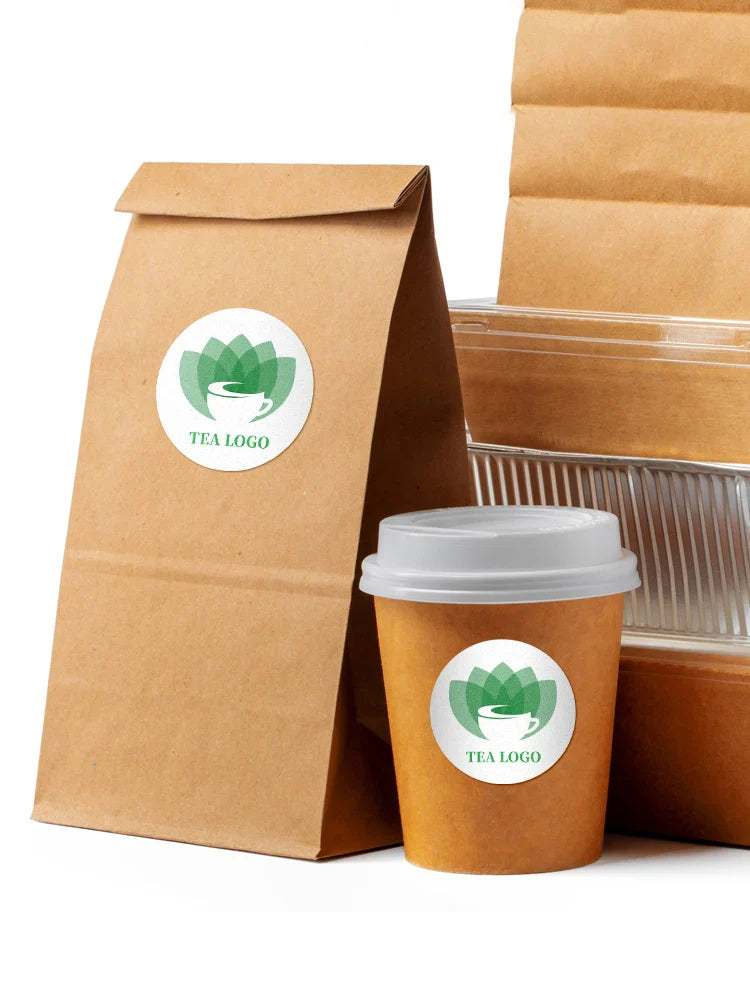 Customizable Photo Stickers with Multicolor Logos - Durable Waterproof Labels for Promotional Events & Corporate Gifts