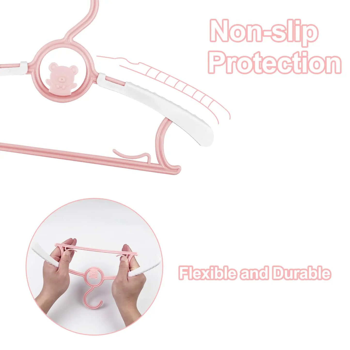Non-slip Baby Clothes Hanger Adjustable Storage Hangers Plastic Multi-Functional Clothes Hanger, Clothing Store，Family