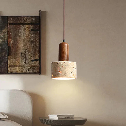 Travertine Pendant Light Beige Brown Kitchen Island Ceiling Light