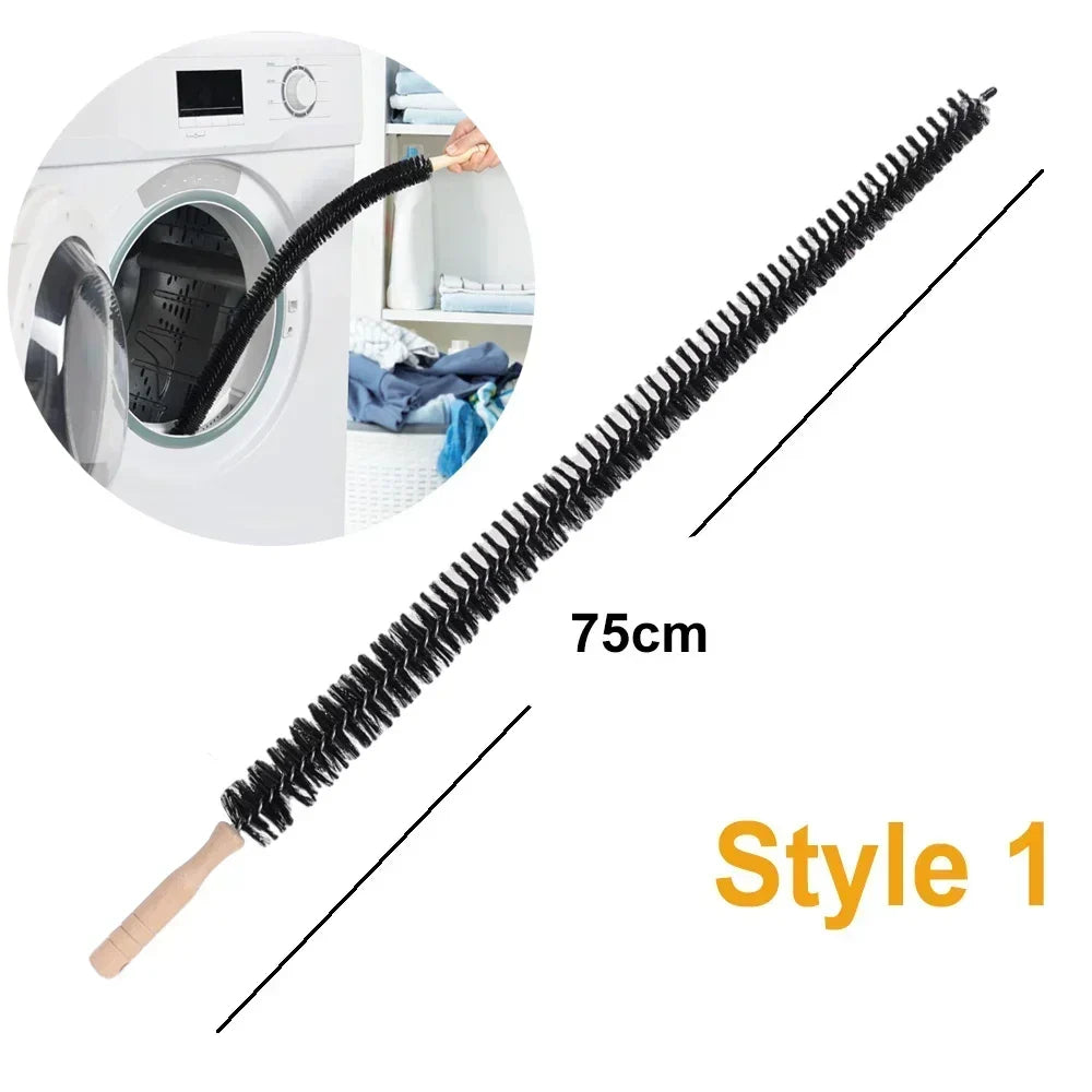 Flexible Long Pipeline Cleaning Brush Reusable Pipework Brush with Handle Dryer Vent Cleaning Kit for Bathroom Toilet Kitchen