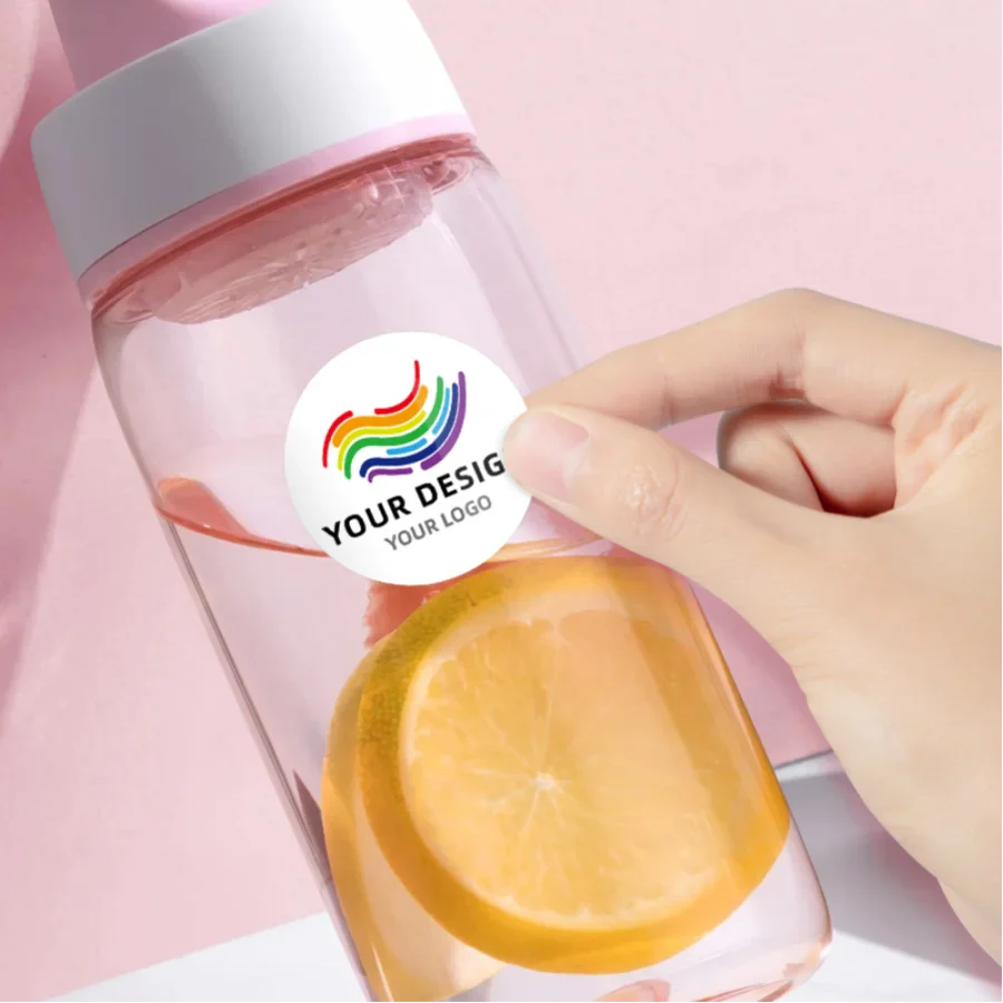 Customizable Photo Stickers with Multicolor Logos - Durable Waterproof Labels for Promotional Events & Corporate Gifts