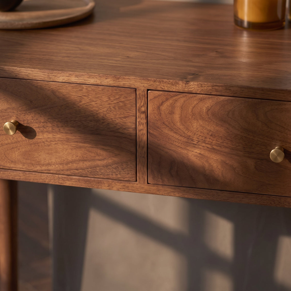 Scandinavian Walnut Oslo Console, Dressing Table, and Desk