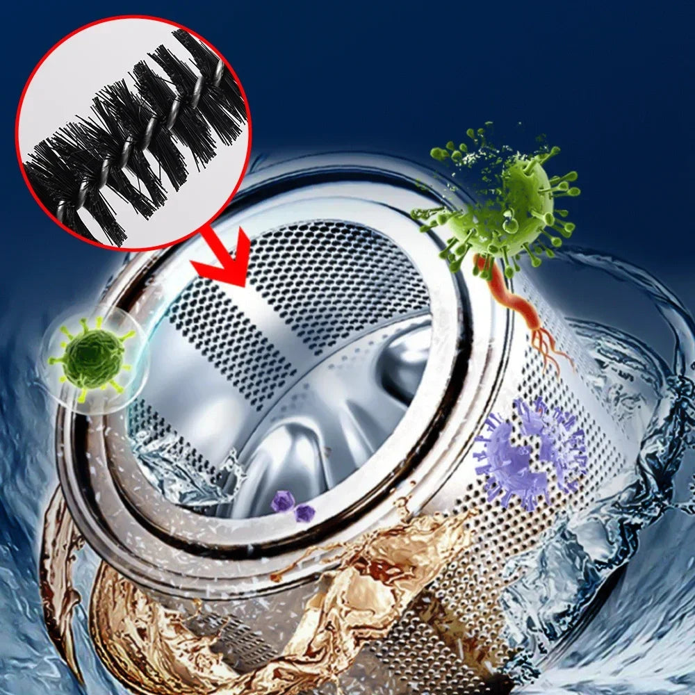 Flexible Long Pipeline Cleaning Brush Reusable Pipework Brush with Handle Dryer Vent Cleaning Kit for Bathroom Toilet Kitchen