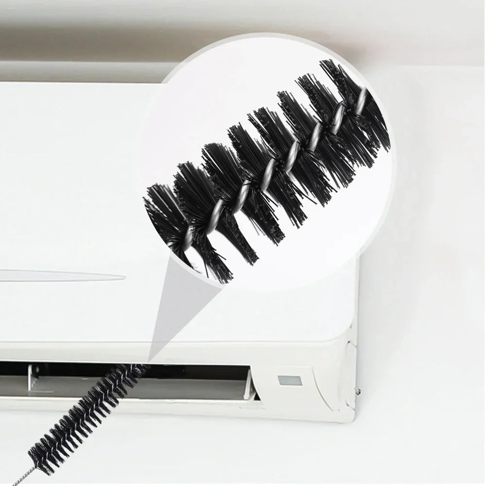 Flexible Long Pipeline Cleaning Brush Reusable Pipework Brush with Handle Dryer Vent Cleaning Kit for Bathroom Toilet Kitchen
