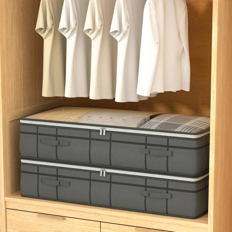 1PC large clothes storage bag under bed Foldable quilt clothes storage bag doggy bag Bedroom dormitory organizer bag