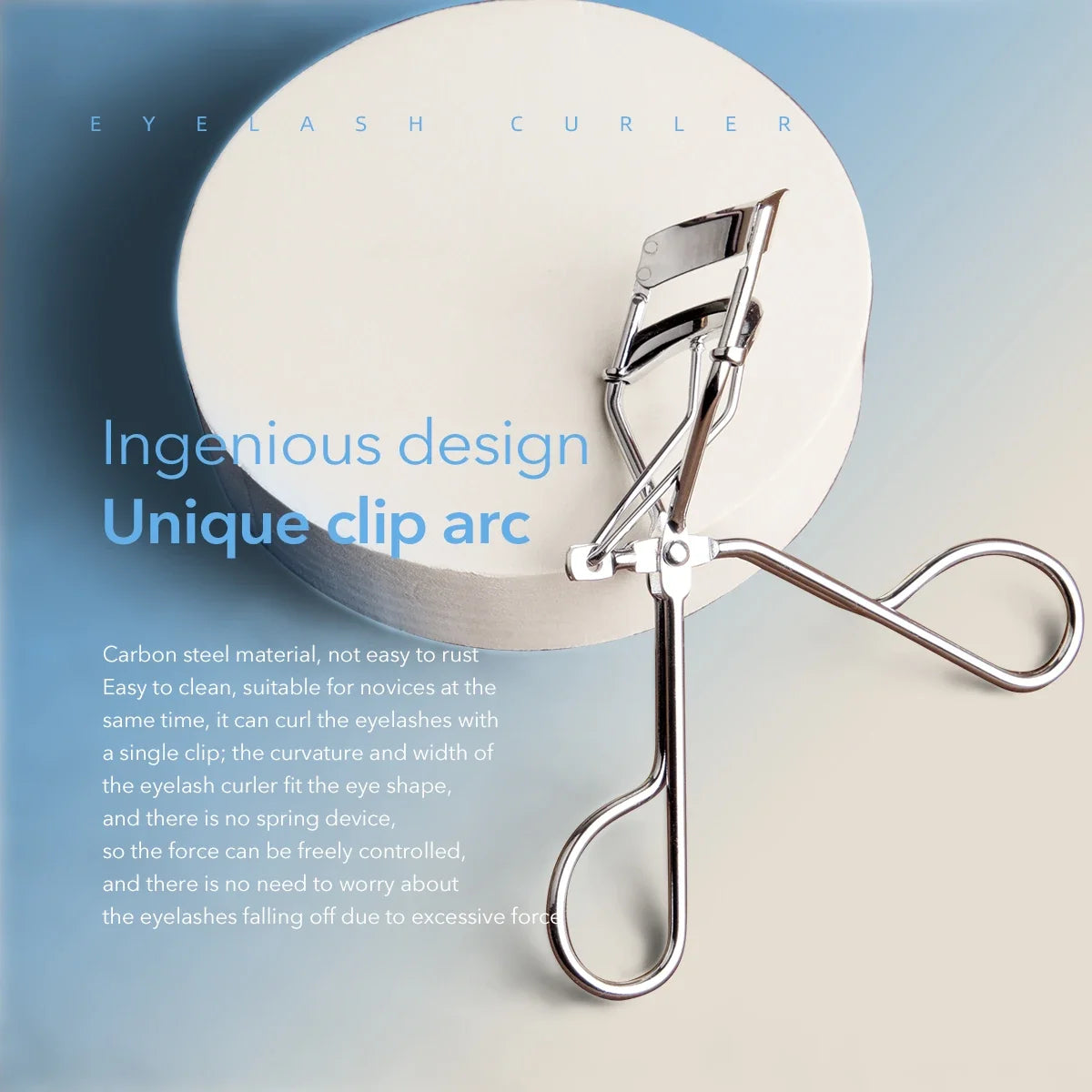 IMAGIC 1Pcs Silver Protable Long Lasting Professional Natural Curling Not Hurt Eyelashes Folding False Beauty Tools Cosmetic