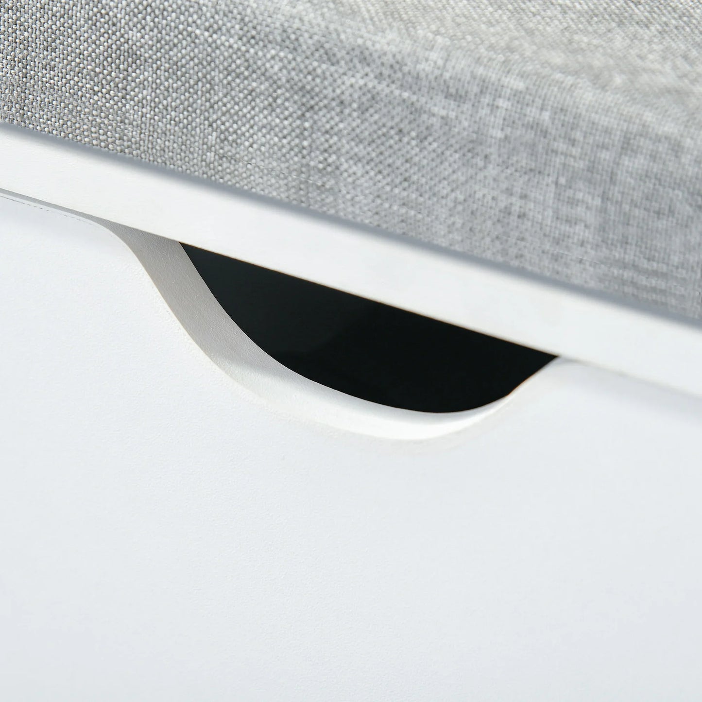 Shoe Storage Cabinet Bench with Cushion - Adjustable Shelves Shoes White & Grey