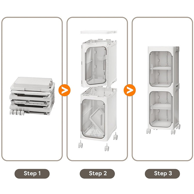 Slim White 3 Tier Storage Cabinet Narrow Gap Organiser Bathroom Kitchen Home