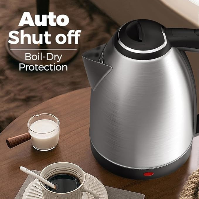 1.8L Electric Kettle 1500W Stainless Steel Cordless Jug Auto Shut-Off Overheat Protection