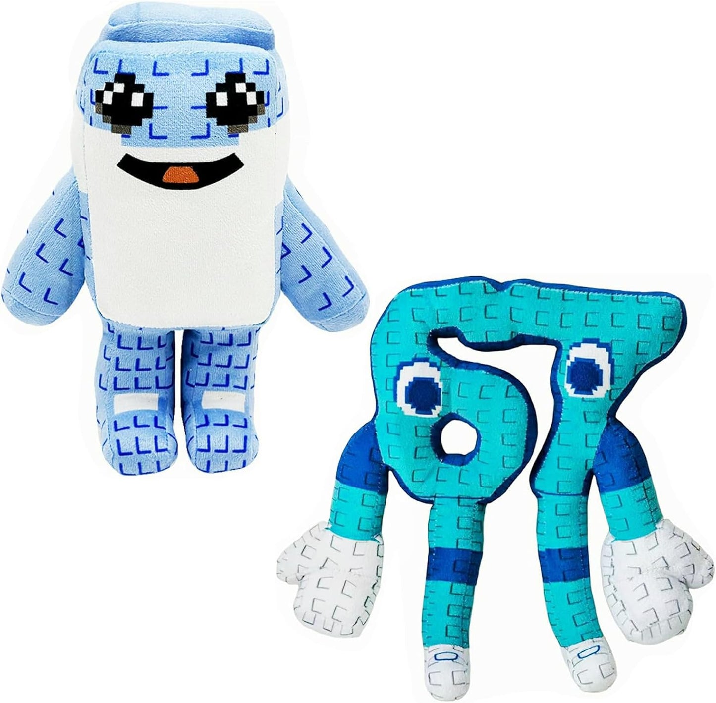 Steal a Brainrot Number 67 Plush | Rare OG Rarity Meme Toy (Blue Checkered)
